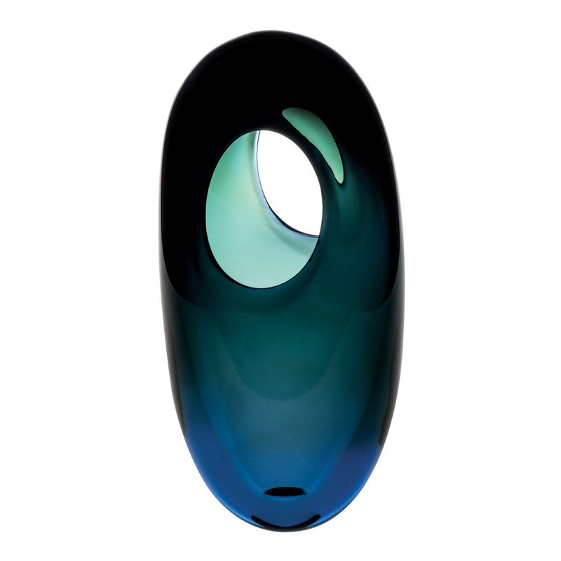 portal | large vase | blue & green glossy